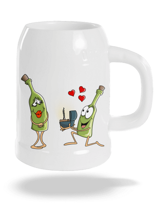 A bor szeretete söröskorsó White