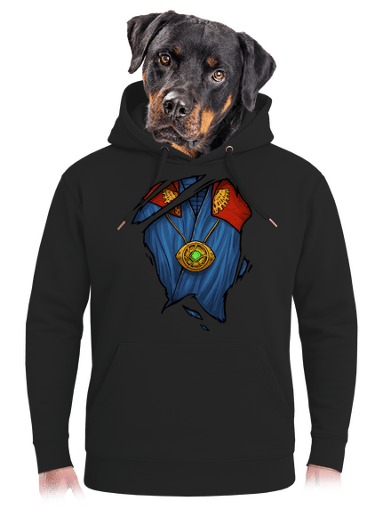 Doctor Inside unisex prémium pulóver Dark Black