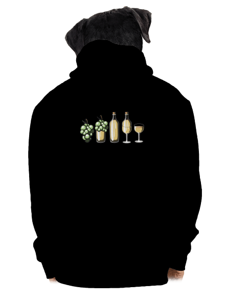 A fehérbor evolúciója cipzáras férfi pulóver Black