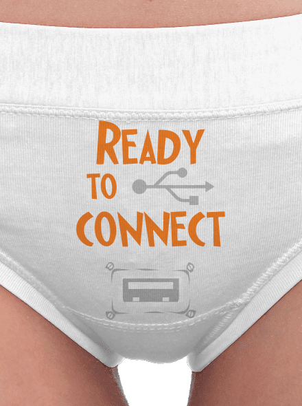 USB csatlakozás női bugyik White