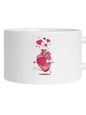 Szerelmes szívek macaron bögre White