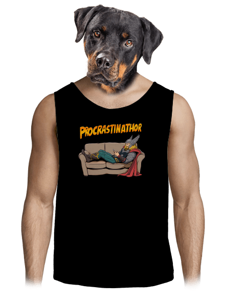 Procrastinathor férfi trikó Black