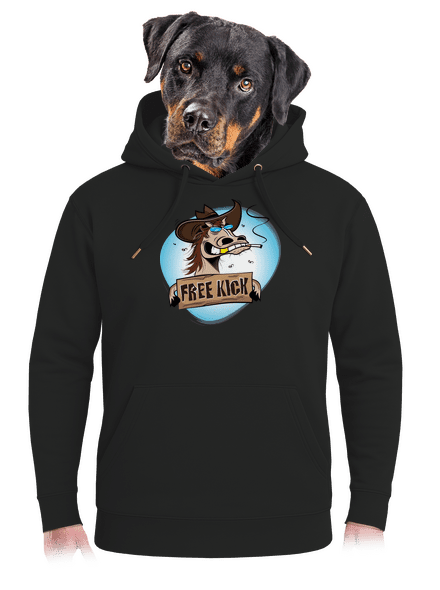 Free kick unisex prémium pulóver Dark Black