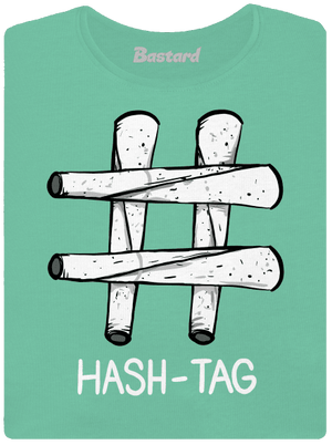 Hash tag prémium női póló Mint Mal