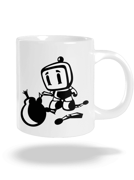 Bomberman nagy bögre White