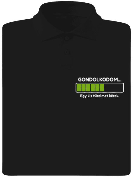 Gondolkodom férfi pólóingek Black