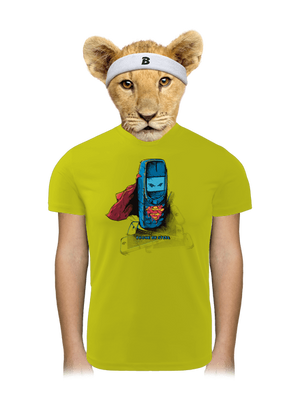 Mobiltelefon acélból gyerek sport póló Neon Yellow