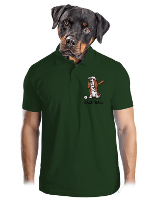 Basetball férfi pólóingek Bottle Green Mal