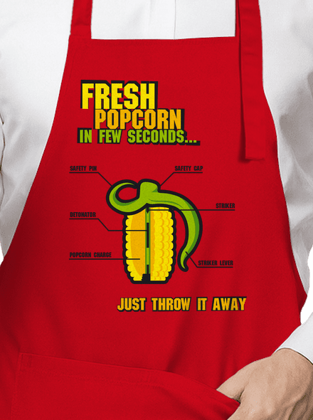 Popcorn grenade kötény Red