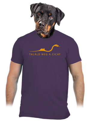 Találd meg a cicát férfi póló Urban Purple