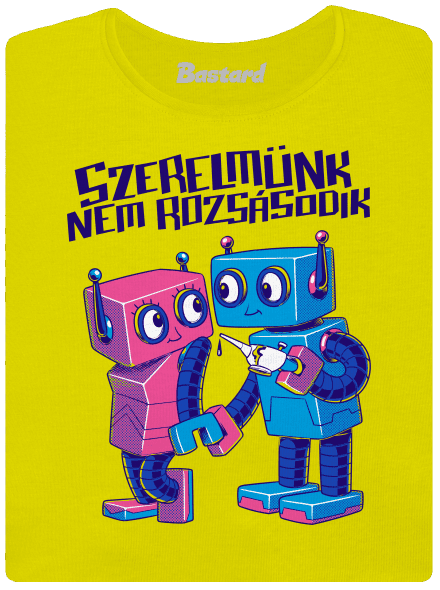 Robotok prémium női póló Lemon
