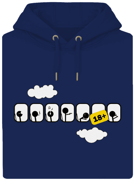 Repülőgép unisex prémium pulóver Navy