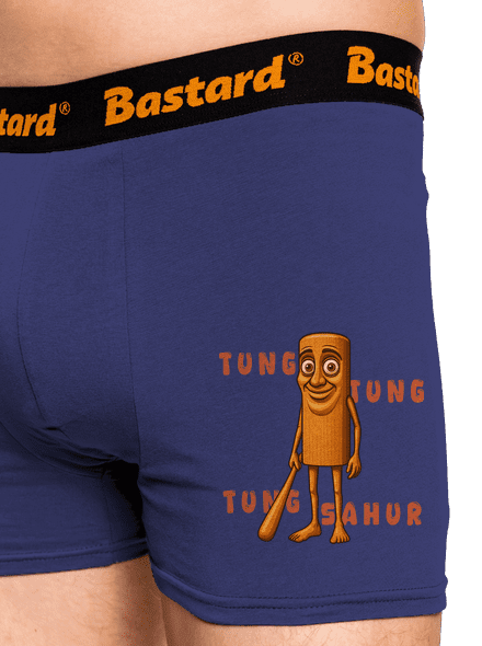 Tung Tung Tung Sahur – Italian Brainrot boxeralsó Blue Navy