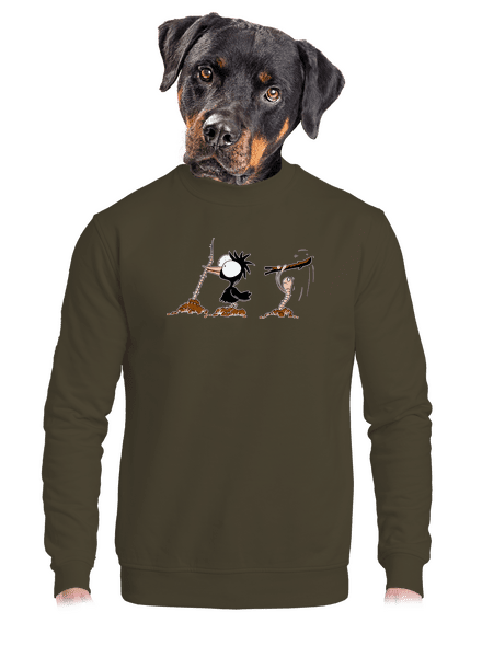 Vigyázz melyik végét fogod unisex crewneck Urban Khaki