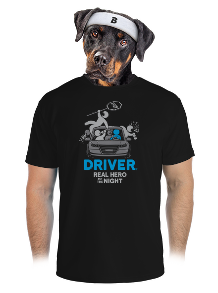 Driver férfi sportpóló Black