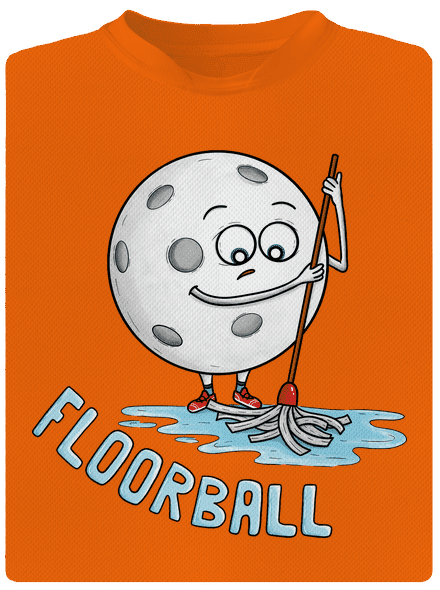 Floorball gyerek sport póló Neon Orange