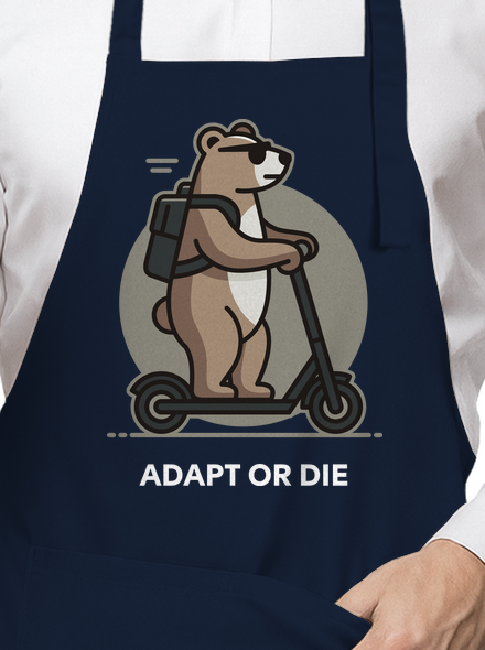 Adapt or die kötény Navy