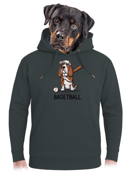 Basetball unisex prémium pulóver Charcoal