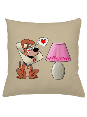 Szerelmes kutya párna Beige