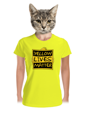 Yellow lives matter női sportpóló Neon Yellow