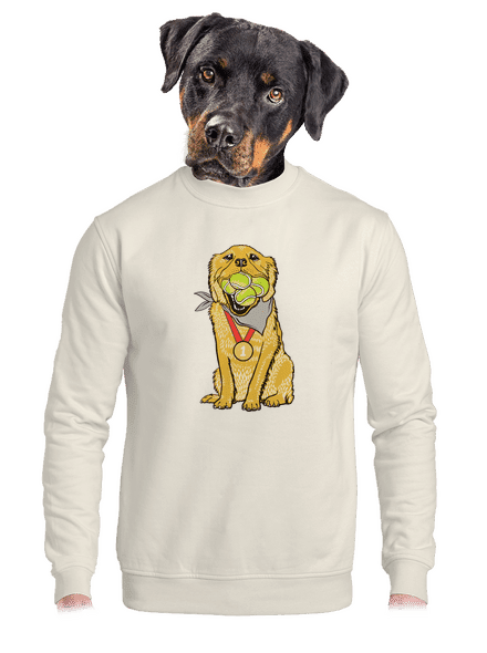 Arany retriever unisex crewneck Off White