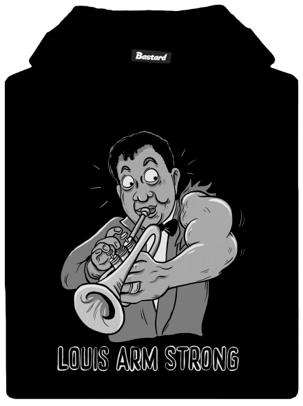 Louis Armstrong gyerek kenguruzsebes pulóver Black
