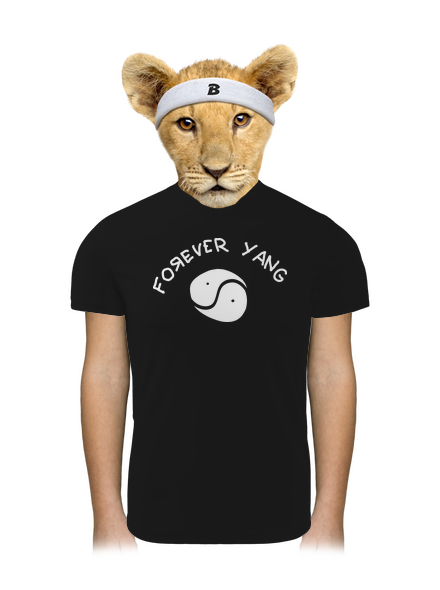 Forever Yang gyerek sport póló Black