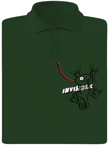 Invisible chameleon férfi pólóingek Bottle Green Mal