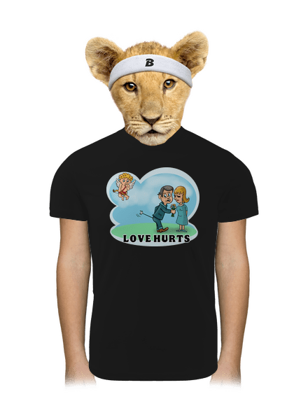Love hurts gyerek sport póló Black