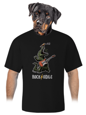 Rockodile unisex túlméretezett póló Black