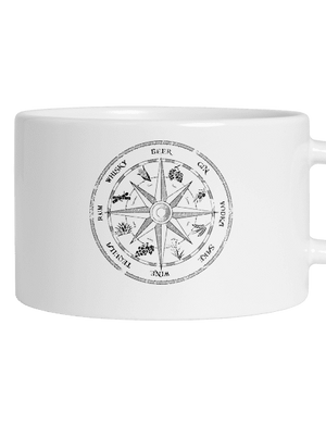 Alkoholos iránytű macaron bögre White