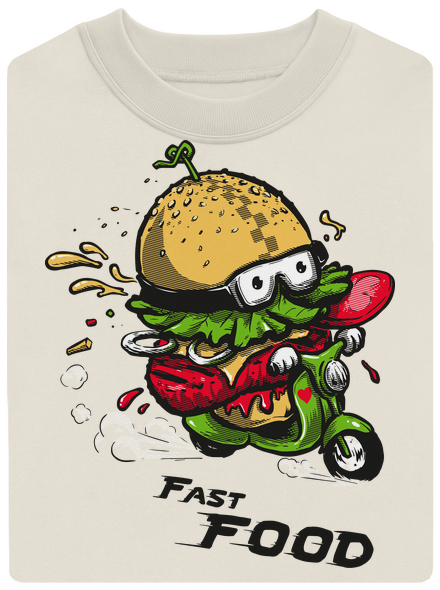 Fast Food unisex crewneck Off White