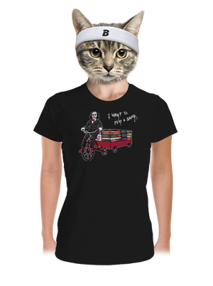 I want to play a game női sportpóló Black