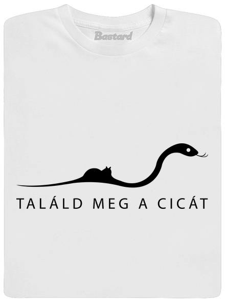 Találd meg a cicát férfi póló White