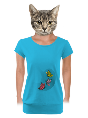 női póló elasztikus alsó szegéllyel