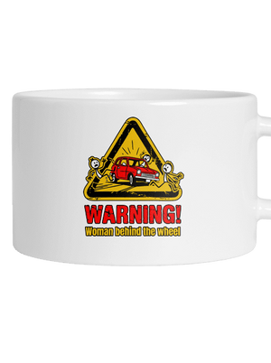 Nő a kormány mögött macaron bögre White