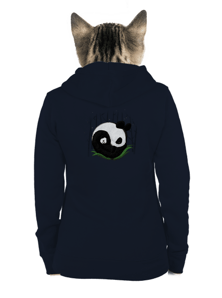 Két alvó panda cipzáras női pulóver Navy Mal