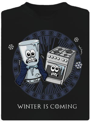 Winter is coming gyerek sport póló Black