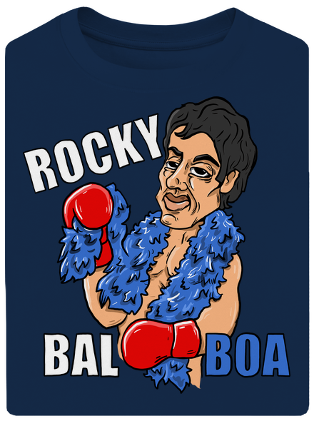 Rocky Bal boa unisex túlméretezett póló Midnight Blue
