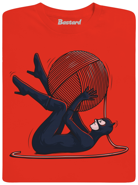 Catwoman férfi póló Fiery Red