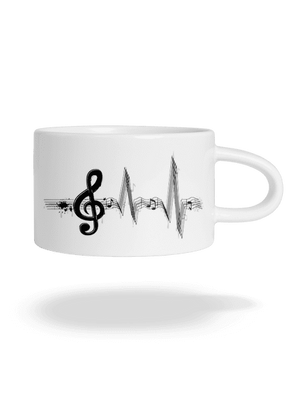 A zene az életem macaron bögre White