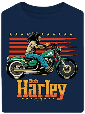 Bob Harley unisex túlméretezett póló Midnight Blue