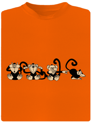 Majmok férfi sportpóló Neon Orange