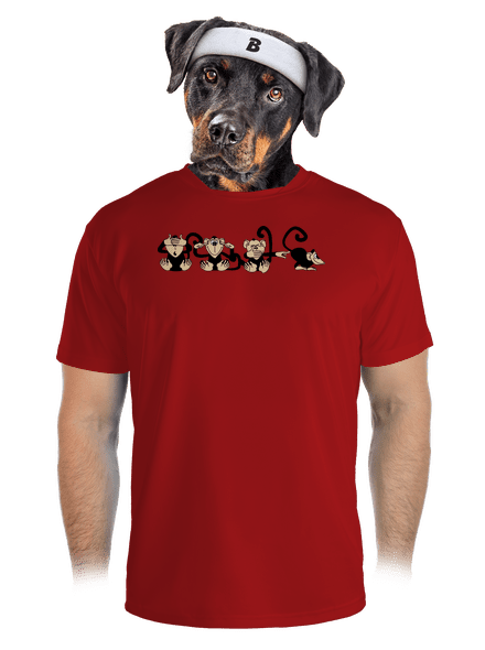 Majmok férfi sportpóló Red Mal