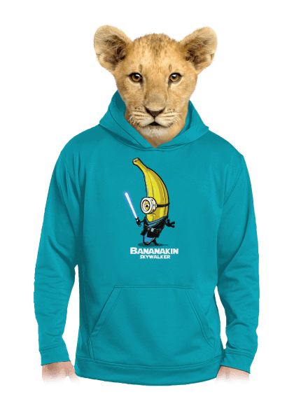 Bananakin Skywalker gyerek kenguruzsebes pulóver Hawaiian Blue