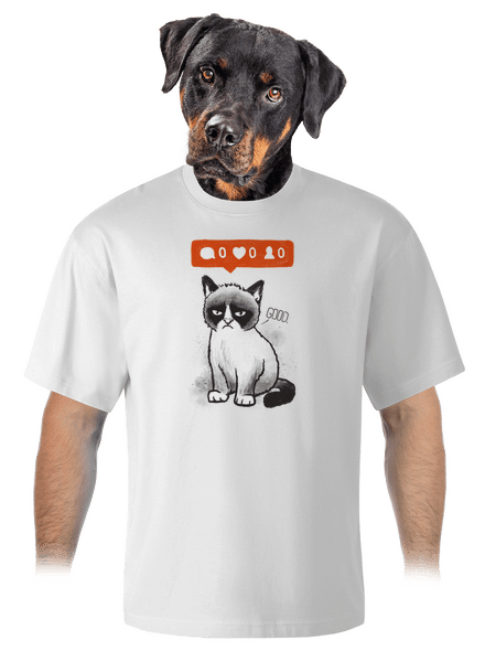 Grumpy unisex túlméretezett póló White