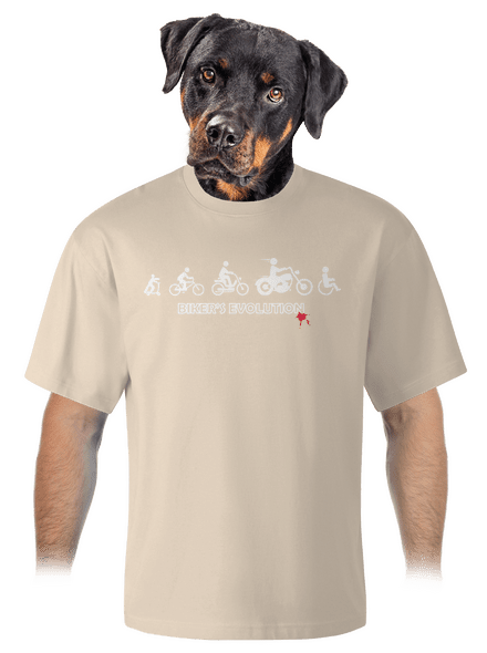 Bikers evolution unisex túlméretezett póló Almond