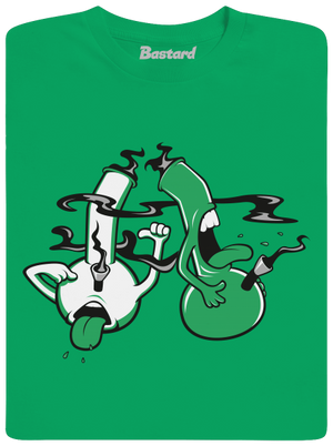 Bongo köhögés férfi póló Kelly Green