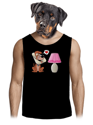 Szerelmes kutya férfi trikó Black