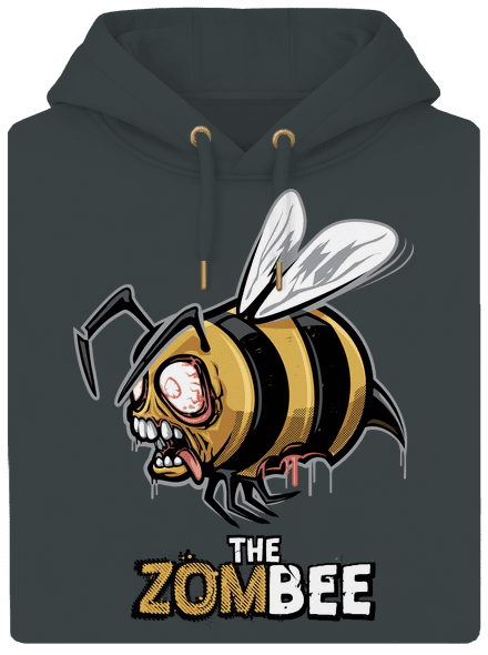 ZomBee - sárga unisex prémium pulóver Charcoal